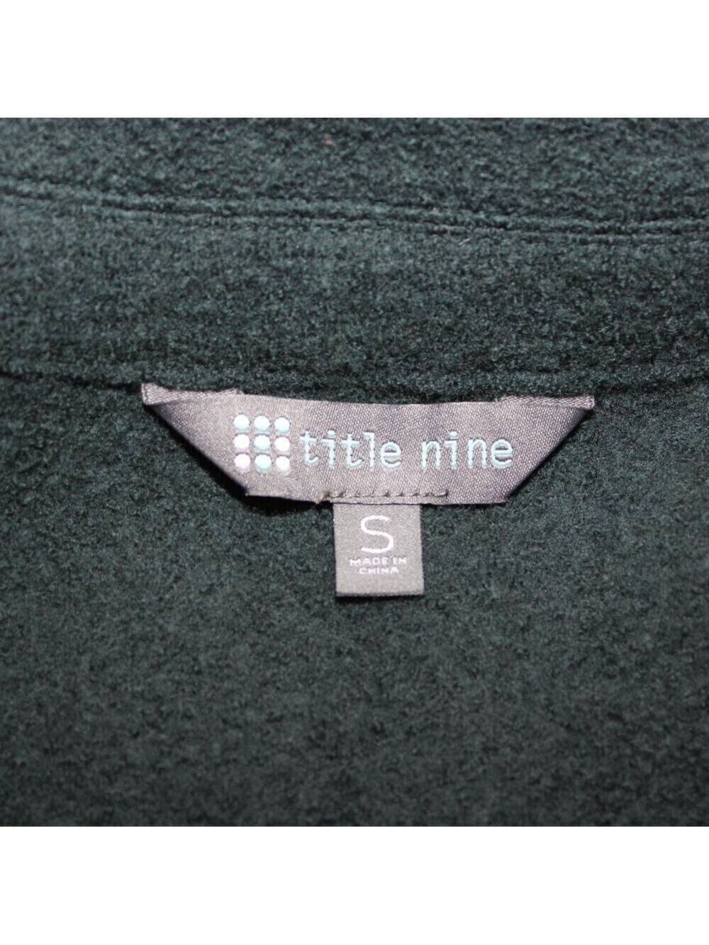 Title Nine Womens 100% Merino Wool Full Zip Jacket Size Small Teal Green - Picture 4 of 8